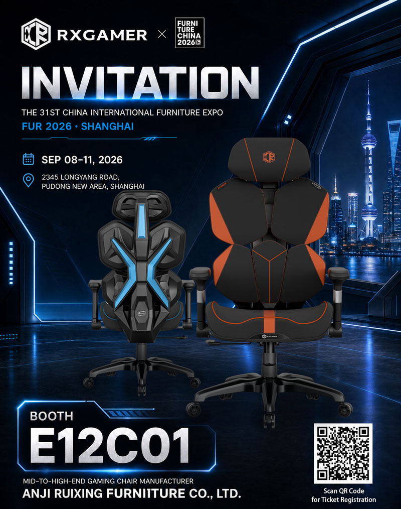 ANJI RUIXING FURNITURE CO., LTD. UM INNOVATIVE GAMING- UND BÜROSTUHL-LÖSUNGEN AUF DER FURNITURE CHINA 2026 ZU PRÄSENTIEREN